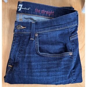 7 For All Mankind Dark Blue "the straight" Jeans